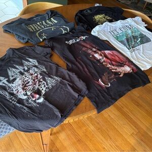 Band and Rap Graphic T-Shirt Lot of 5 various multiple